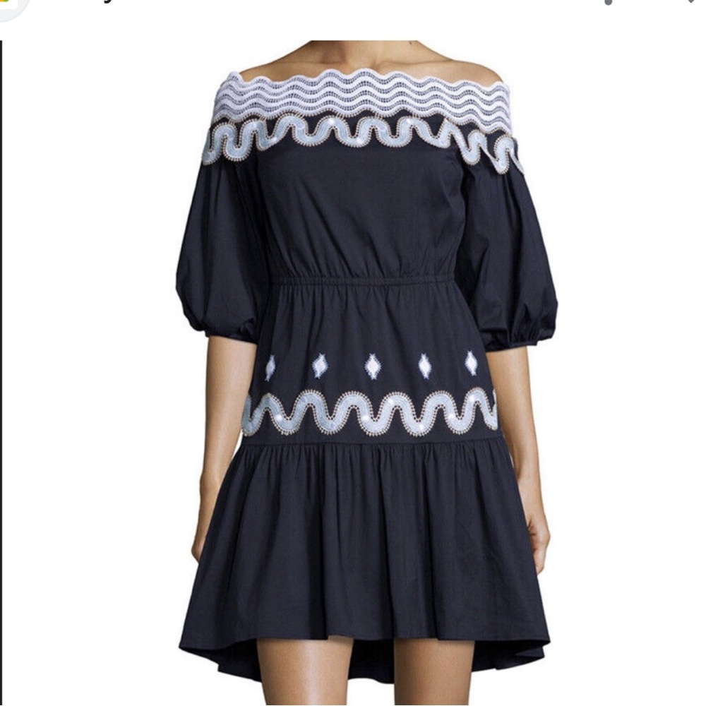 Beautiful off shoulder embroidery dress